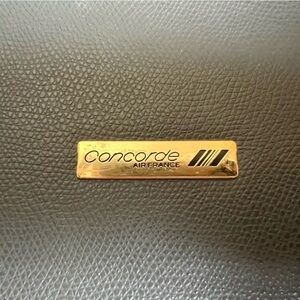 Air‎ France Airlines Concorde Leather Document Portfolio, grey